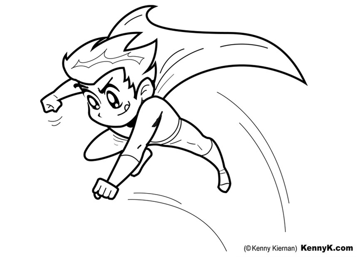 Coloring page superhero