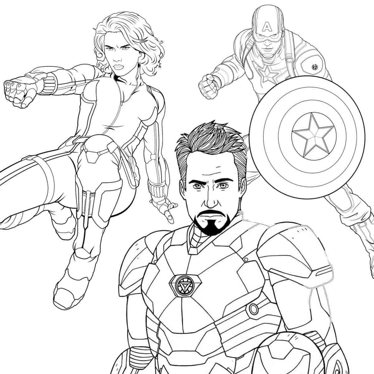 Avengers coloring pages for free