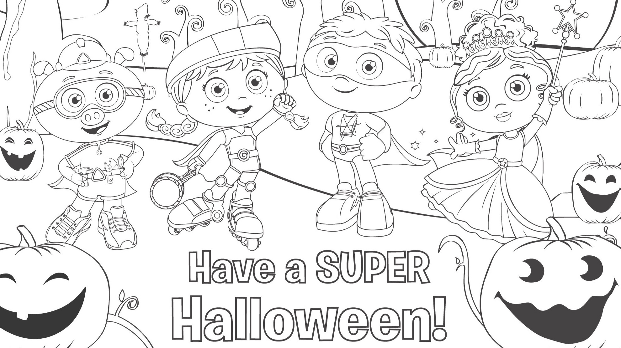 Have a super halloween coloring page kidsâ kids for parents