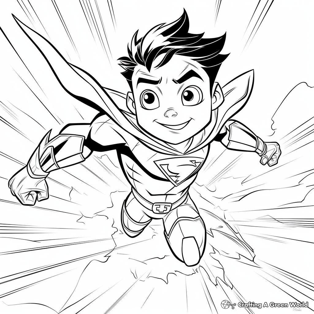 Superhero coloring pages