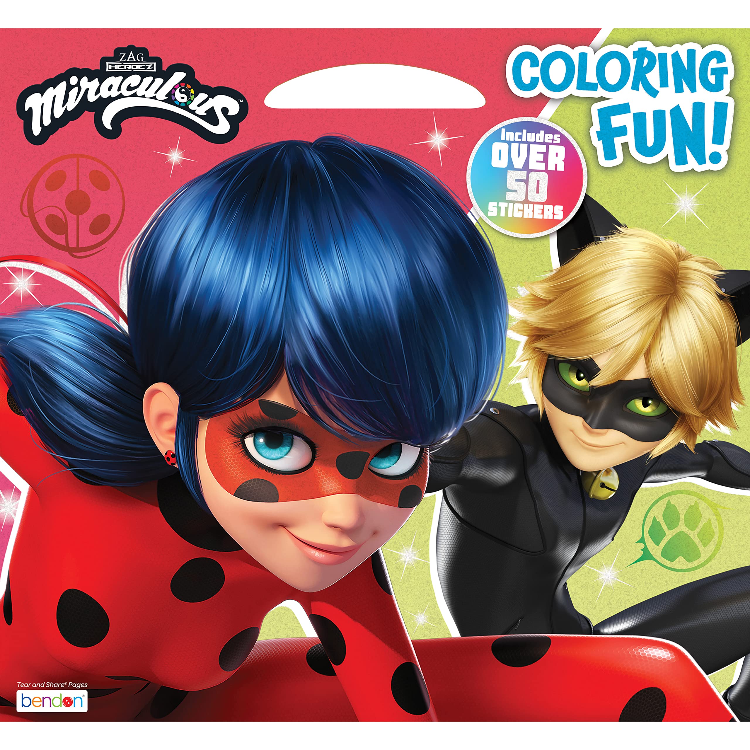 Miraculous ladybug page coloring activity book oversized with handle bendon toys games