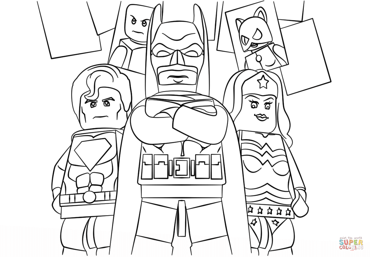 Lego super heroes coloring page free printable coloring pages