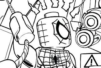 Lego spiderman coloring pages printable for free download