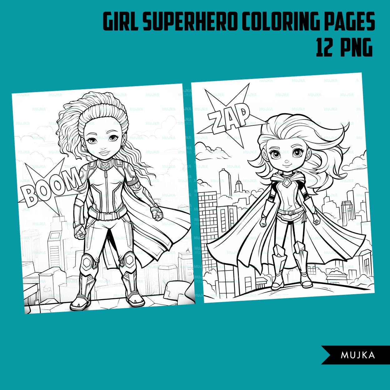 Superhero coloring pages printable coloring book for girls kids colo â mujka cliparts