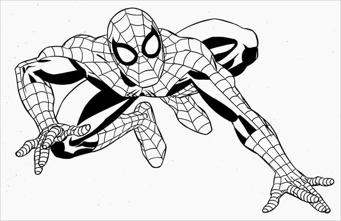 Superhero coloring pages