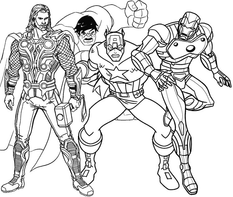 Superhero coloring pages