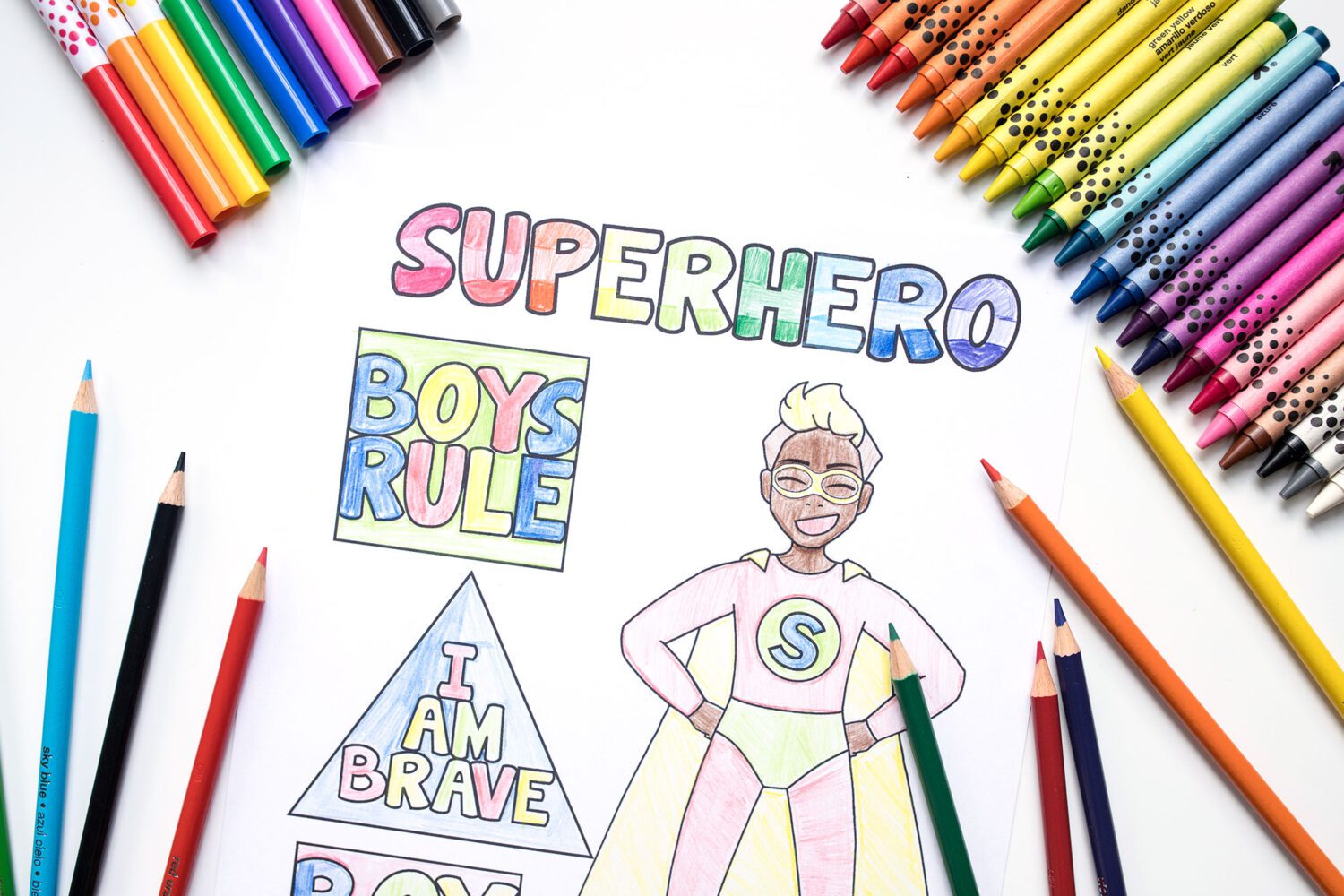 Superhero coloring pages free printable