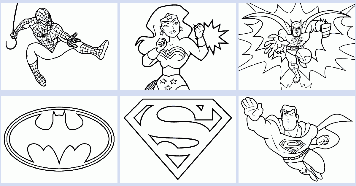 Superhero coloring book