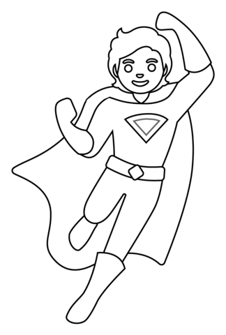 Superhero emoji coloring page free printable coloring pages