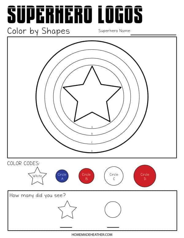 Free superhero logo activity printables homemade heather