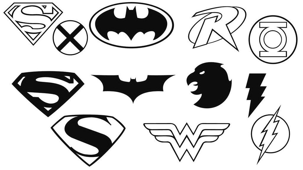 Justice league symbol coloring sheet superhero coloring pages superhero symbols coloring pages