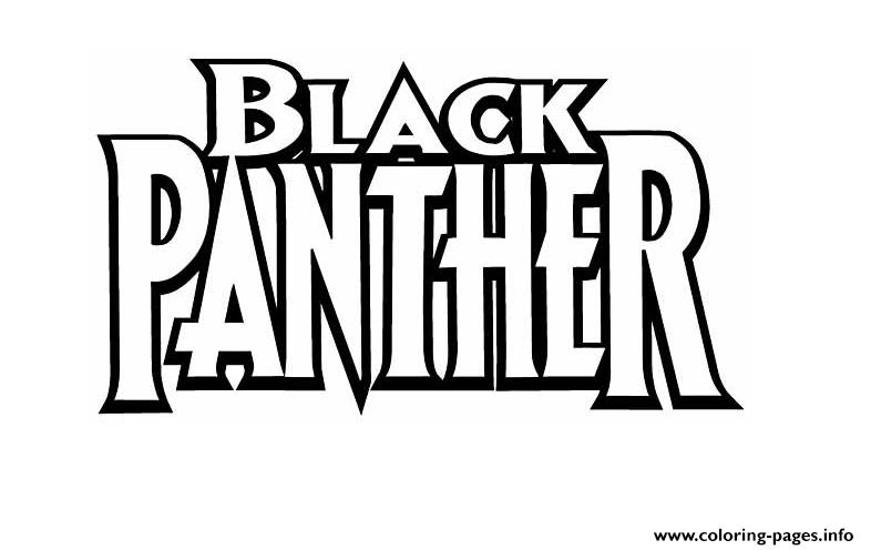 Black panther superhero logo coloring page printable