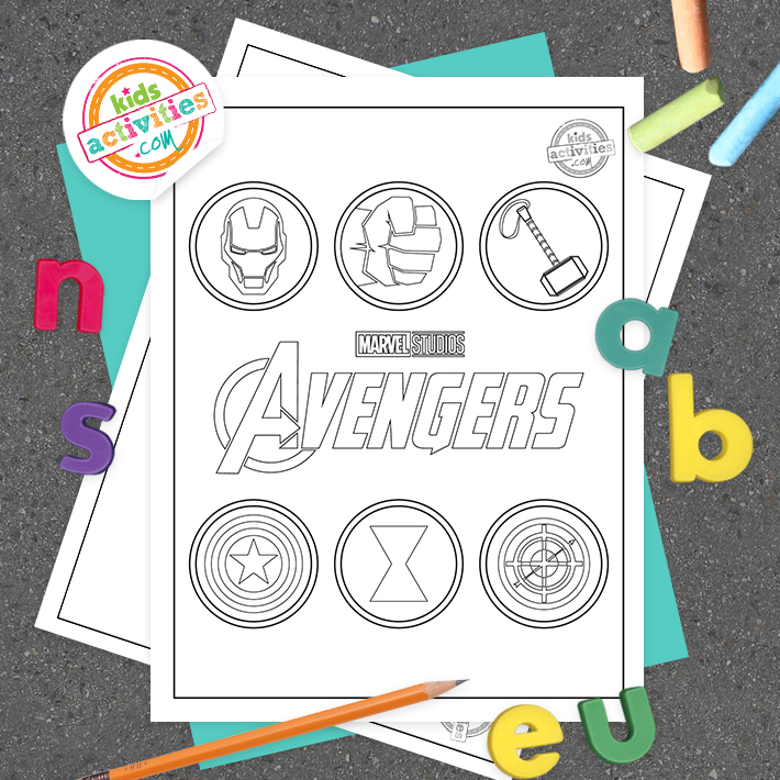 Free printable avengers coloring pages