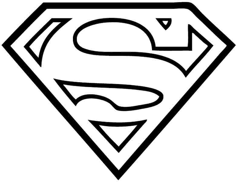 Printable superman logo coloring pages