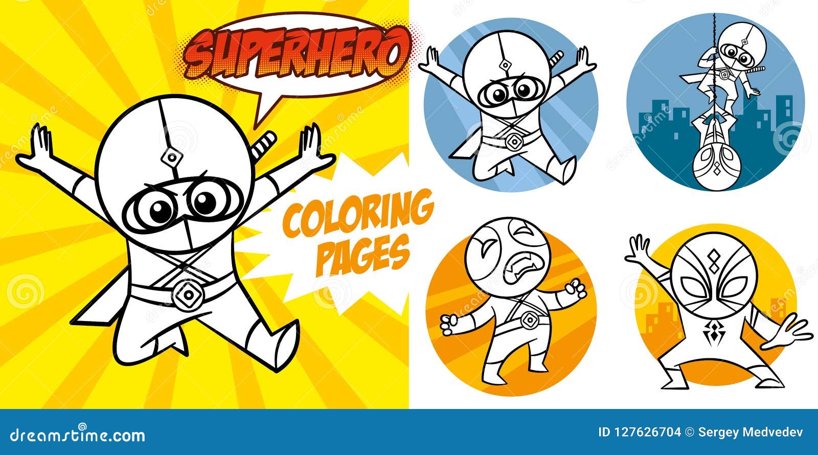 Superhero coloring book stock illustrations â superhero coloring book stock illustrations vectors clipart