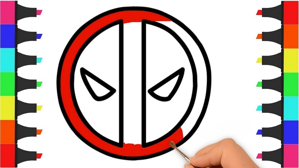 Deadpool logo coloring pages for kids â how to draw deadpoâ