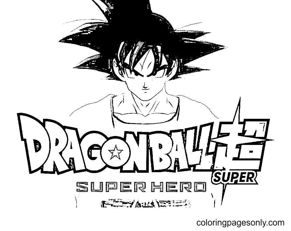 Dragon ball super super hero coloring pages printable for free download