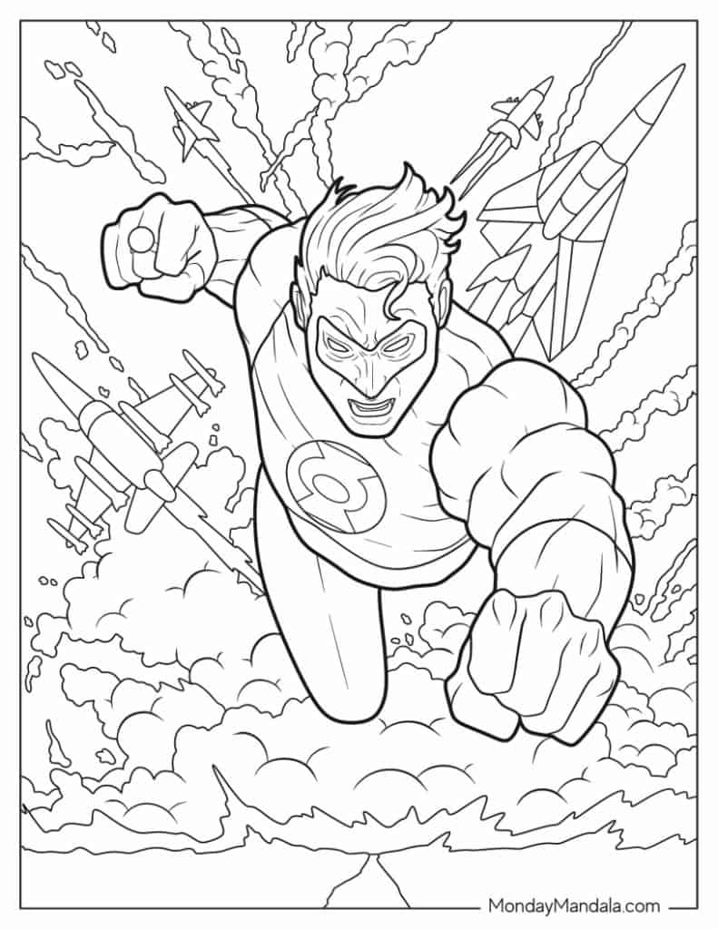 Superhero coloring pages free pdf printables