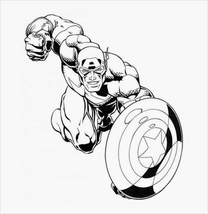 Superhero coloring pages