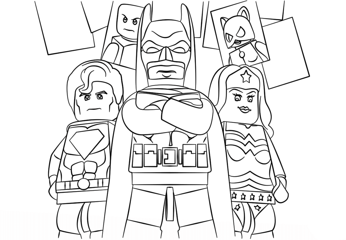 Lego superhero coloring pages