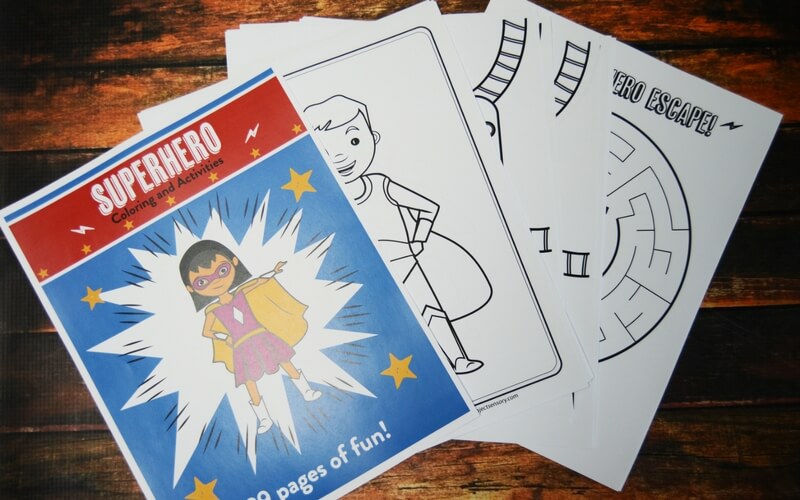 Calming superhero coloring book for wiggly superkids