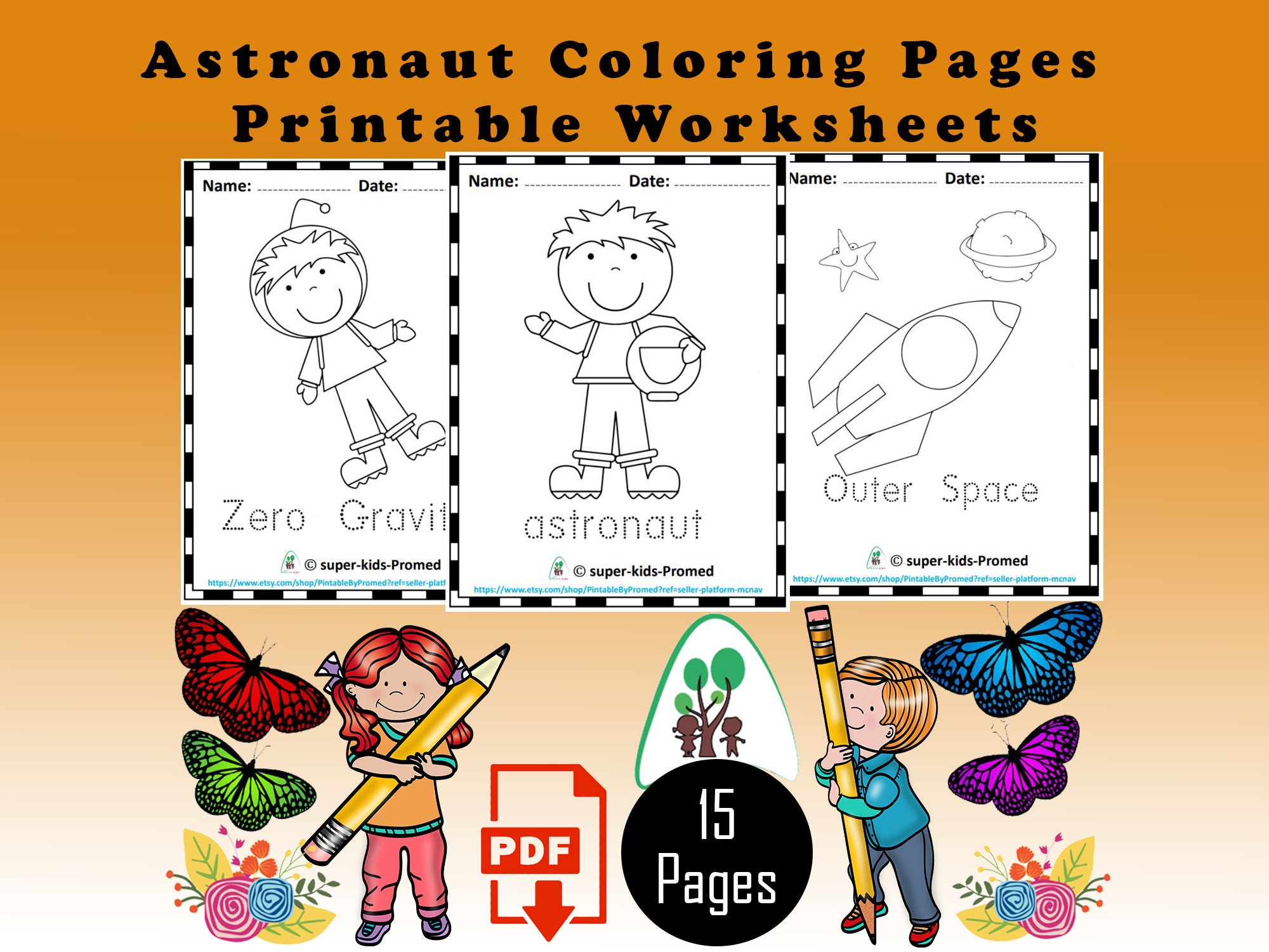 Editable coloring page outer space birthday party activity game astronaut birthday space rocket party instant download printable