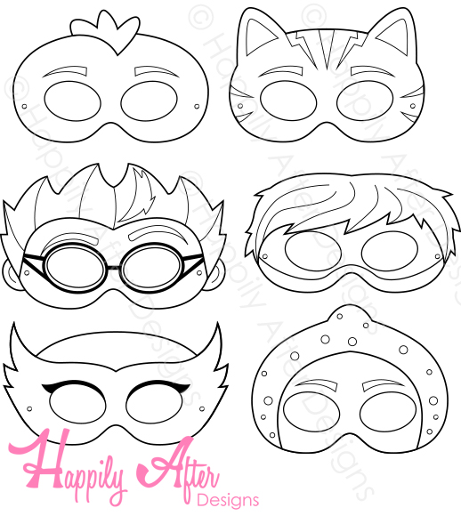 Super kids printable coloring masks â happily after designs