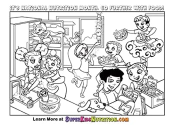 Free printable nutrition coloring pages for kids