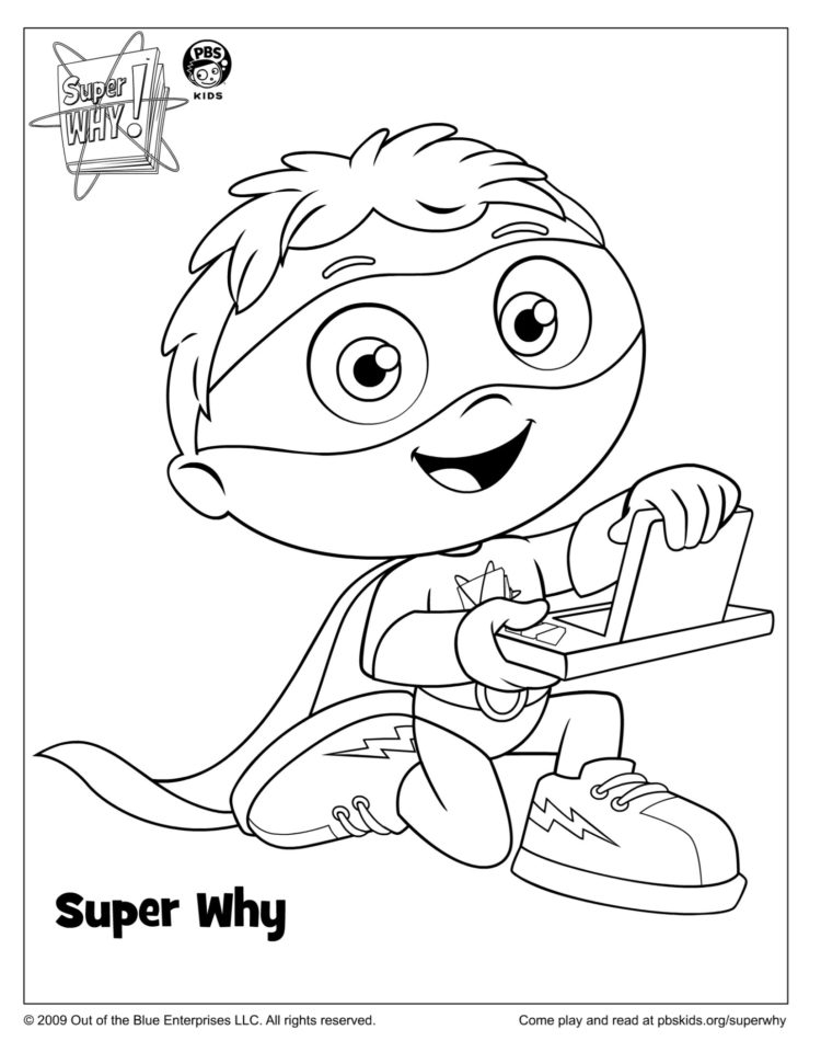 Super why coloring page kids coloring pages kids for parents