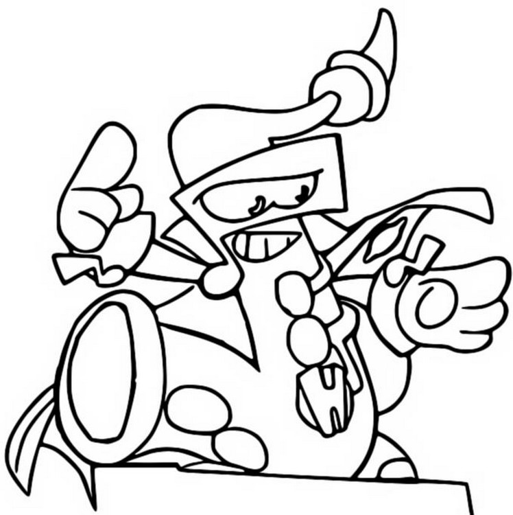 Coloring pages superthings kazoom kids