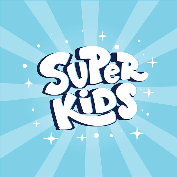 Super kids free stock vectors