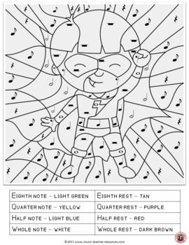 Music coloring sheets superkids color by music notes and rests pages music coloring music coloring sheets music lessons for kids