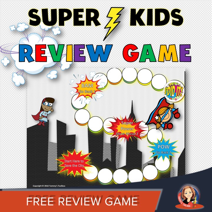 Super kids theme fact review board game made by teachers