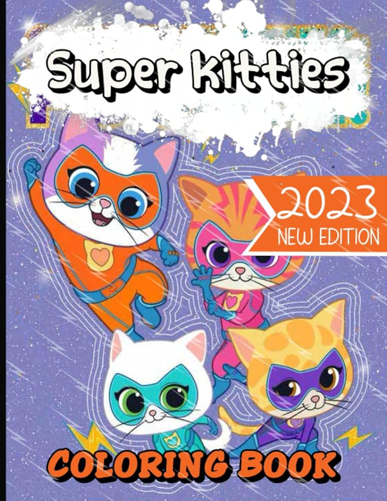 Superkitties coloring book new designs for all ages great gifts for kids boys