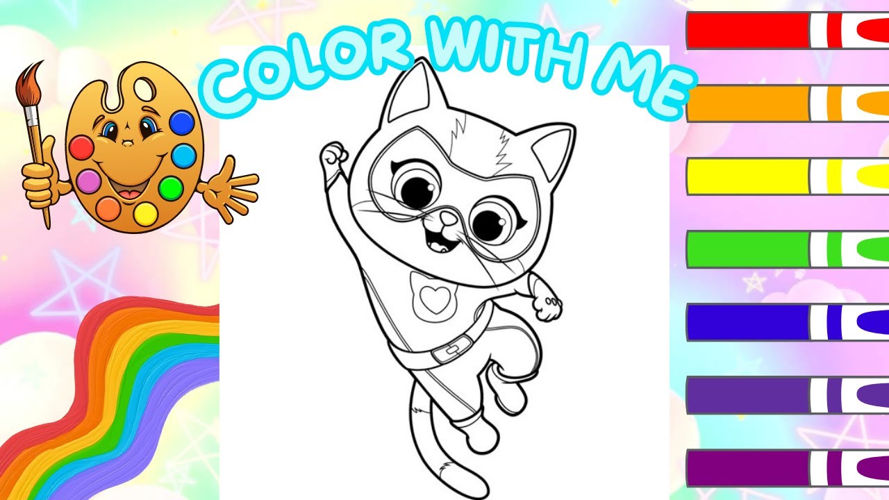 Super kitties coloring page disney junior ç super kitties video ç super kitties call song