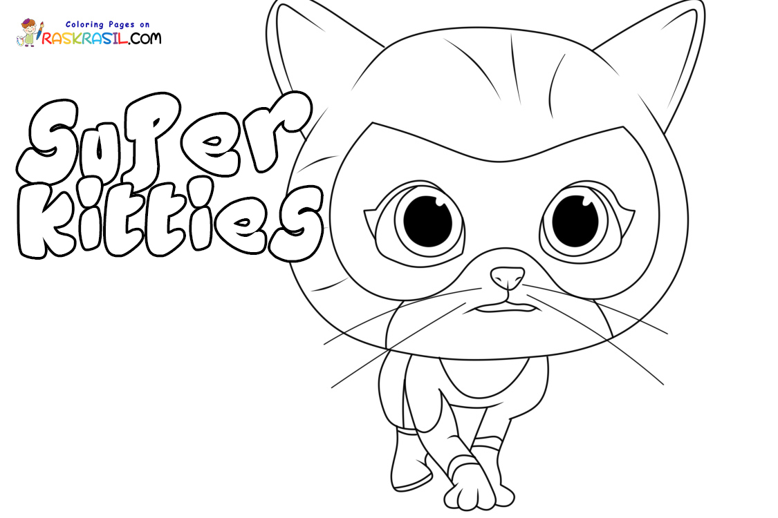 Superkitties coloring pages