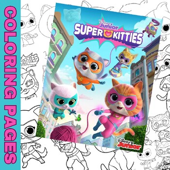 Super kitties coloring pagessuper kitties coloring book printable for kids