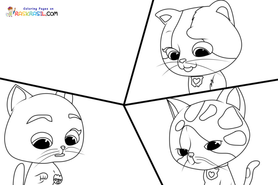 Superkitties coloring pages