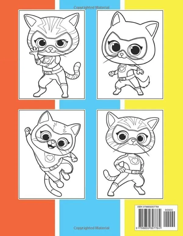 Superkitties coloring book for fan men teen women kid student new designs