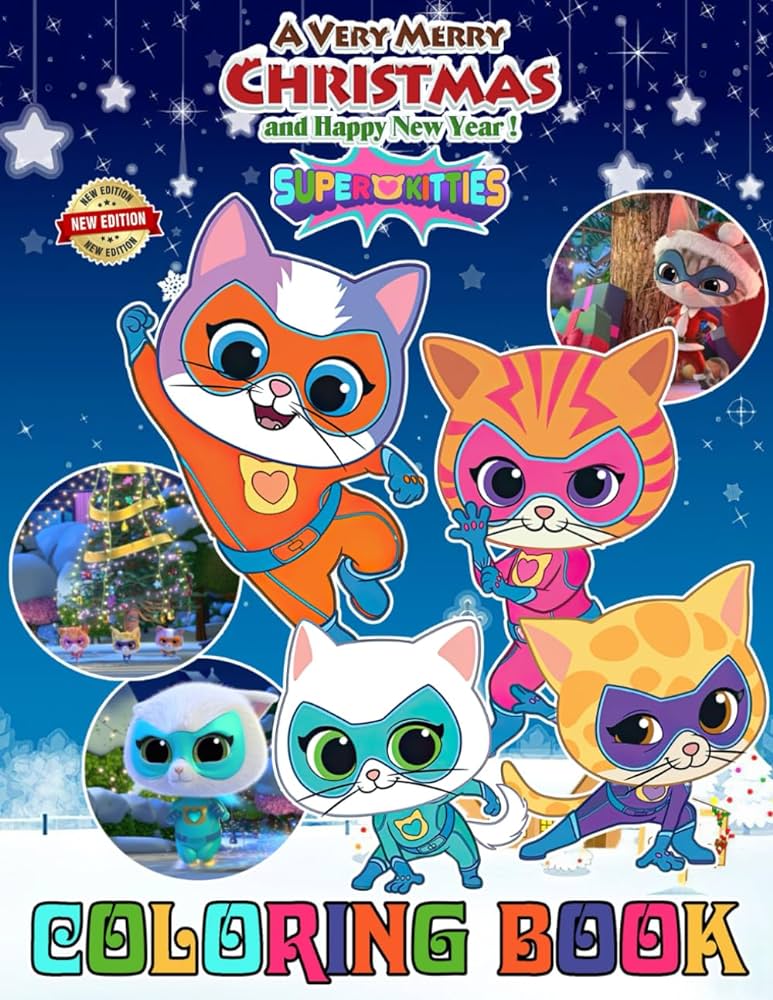 The superkitties coloring book christmas a cool bobbie goods colouring book for kids ages