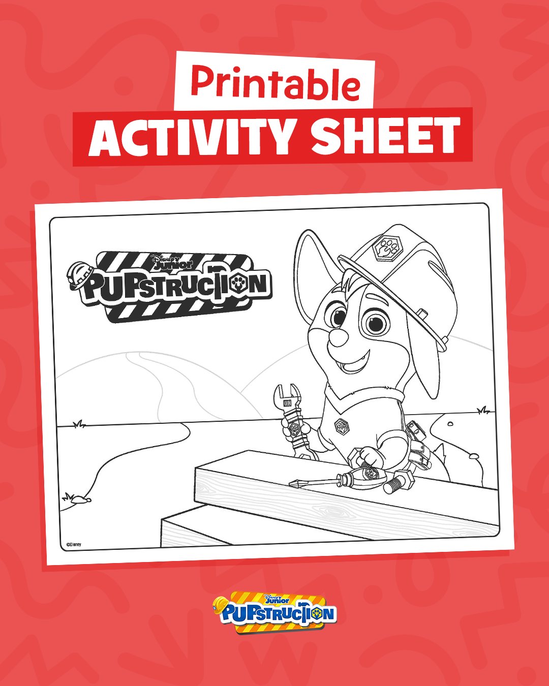 Disney junior on x its nearly pupstruction time download our coloring sheet in preparation for the premiere on wednesday june on disneyjunior ð httpstcomdlhgfpus httpstcooblyuubv x