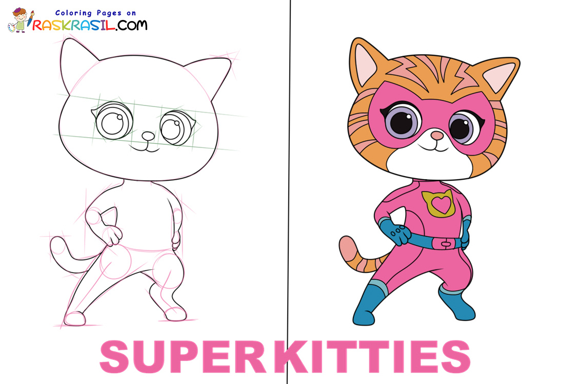 How to draw superkitties