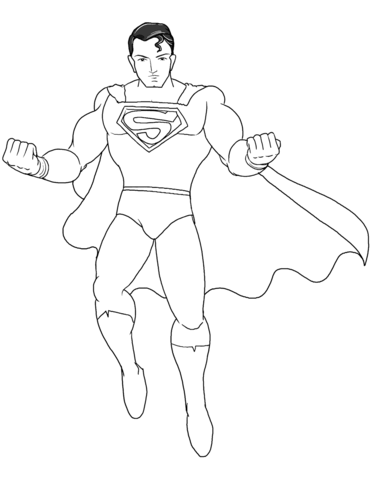 Superman coloring page free printable coloring pages