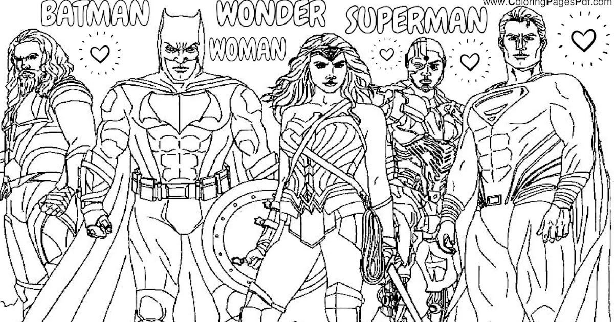Wonder woman superman batman coloring pages rcoloringpagespdf
