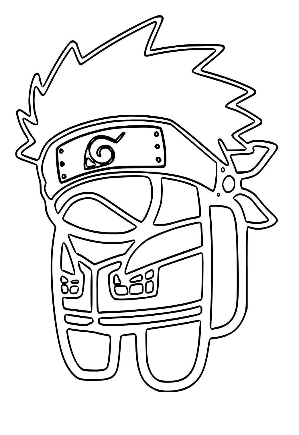 Free printable naruto among us coloring page sheet and picture for adults and kids girls and boys
