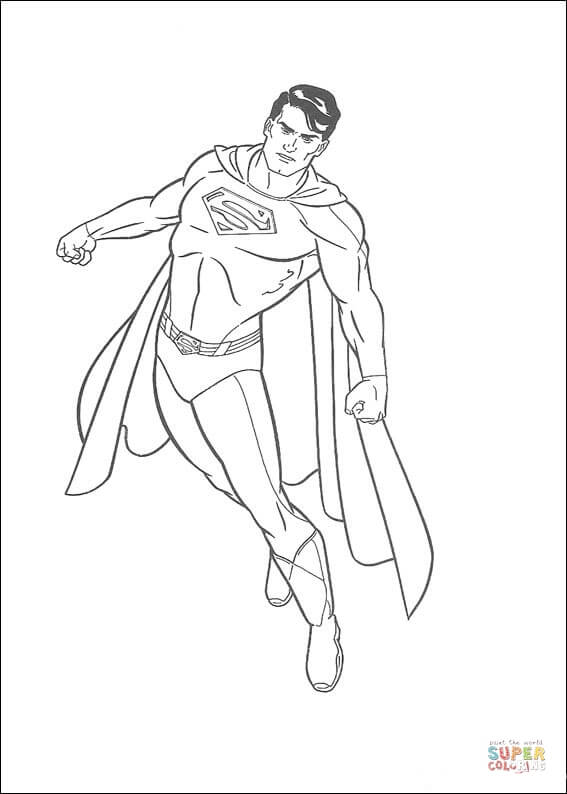 Superman coloring page free printable coloring pages