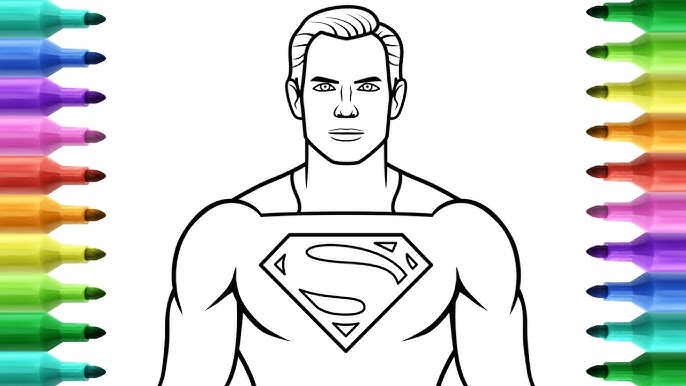 Super hero superan coloring page