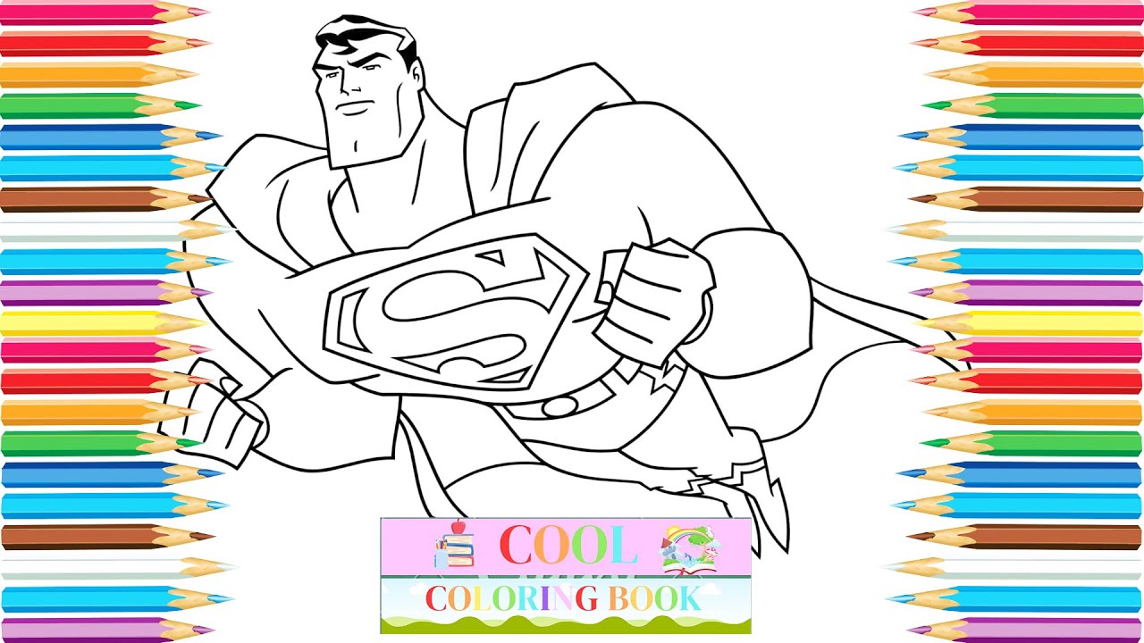 Superman superhero coloring pages