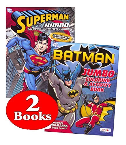 Bendon publishing dc ics batman superman coloring and activity book set two