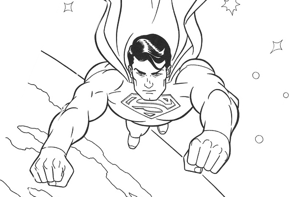 Superman coloring pages free for kids